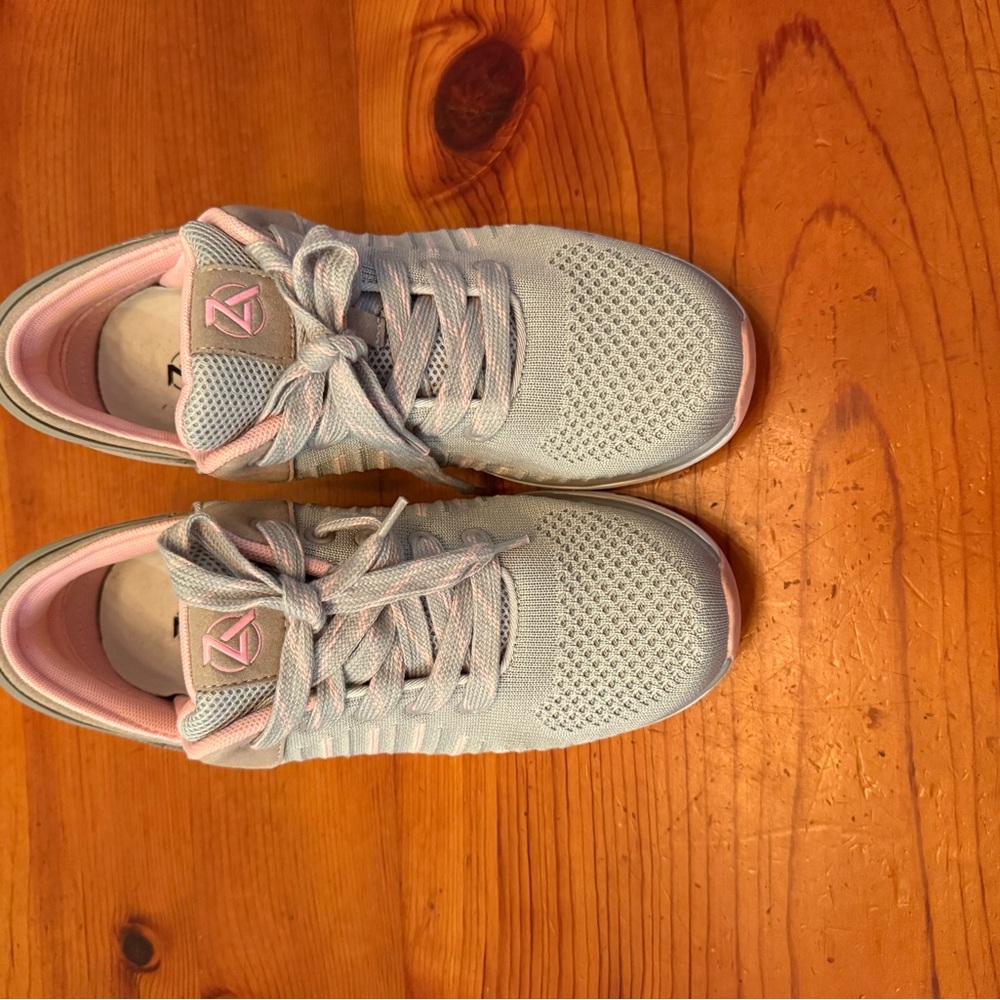 Zeba Sky Blue and Blush Sneakers